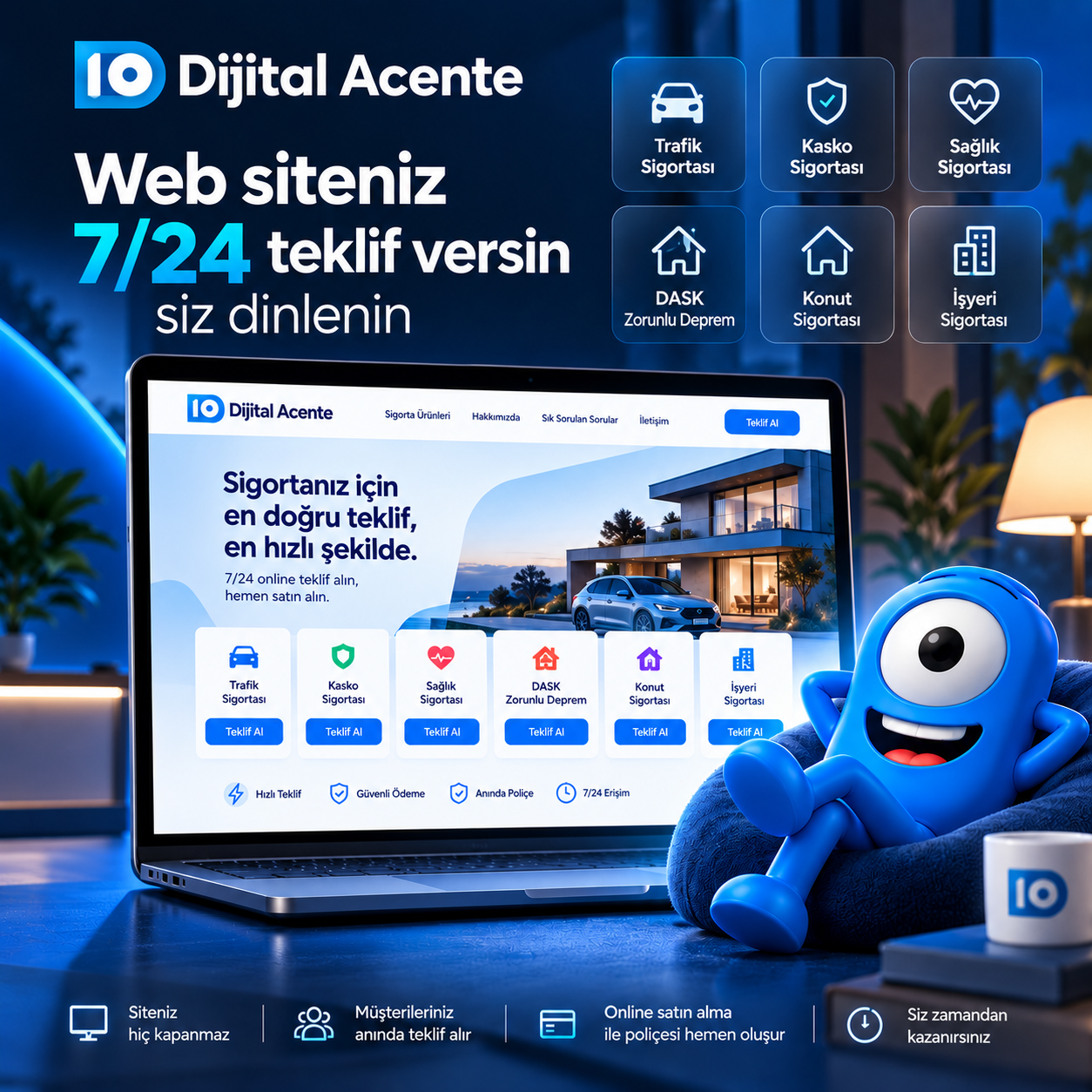 IO Dijital Acente web sitesi